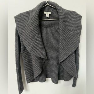 Neiman Marcus 100% Cashmere  Cropped texture Open Front Sweater M